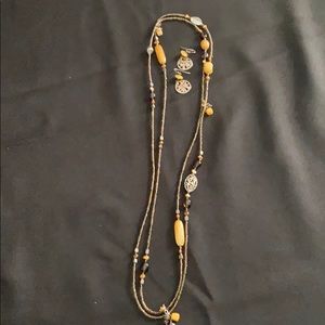 Long Silpada necklace and earrrings.